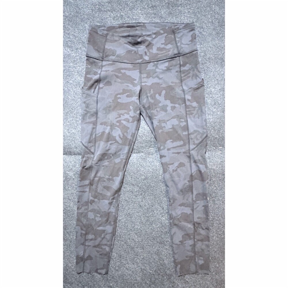 Lululemon Fast & Free High-Rise Tight 25" Leggings Womens Size 8 Gray Camo